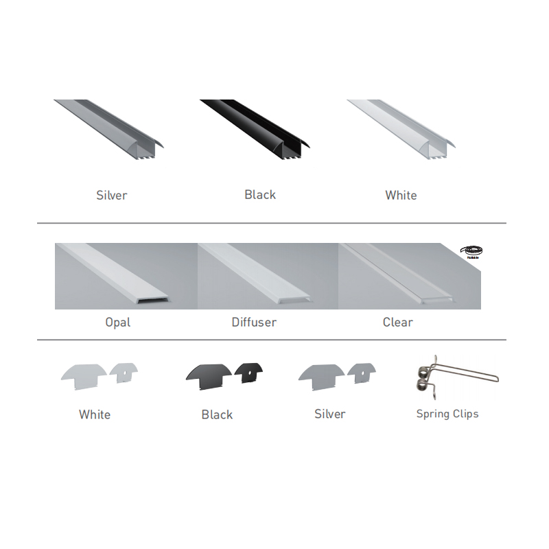 Recessed Drywall LED Channel Diffuser For 20mm Double Row LED Strip Lighting Recessed Drywall LED Channel Diffuser For 20mm Double Row LED Strip Lighting